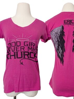 Free With Purchase Eric Church Good Girls Never Miss Church Band Tee Size Small